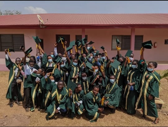 Waterfall in a mossy gorge
